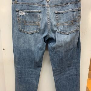 American Eagle jeans destroyed 32/25 rise 9 blue